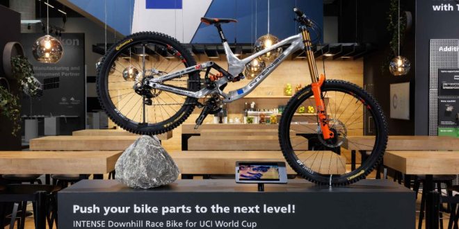 Small RGB Formnext23 MTB 6711 Intense Cycles tests 3D printed 'backbone' on M1 prototype